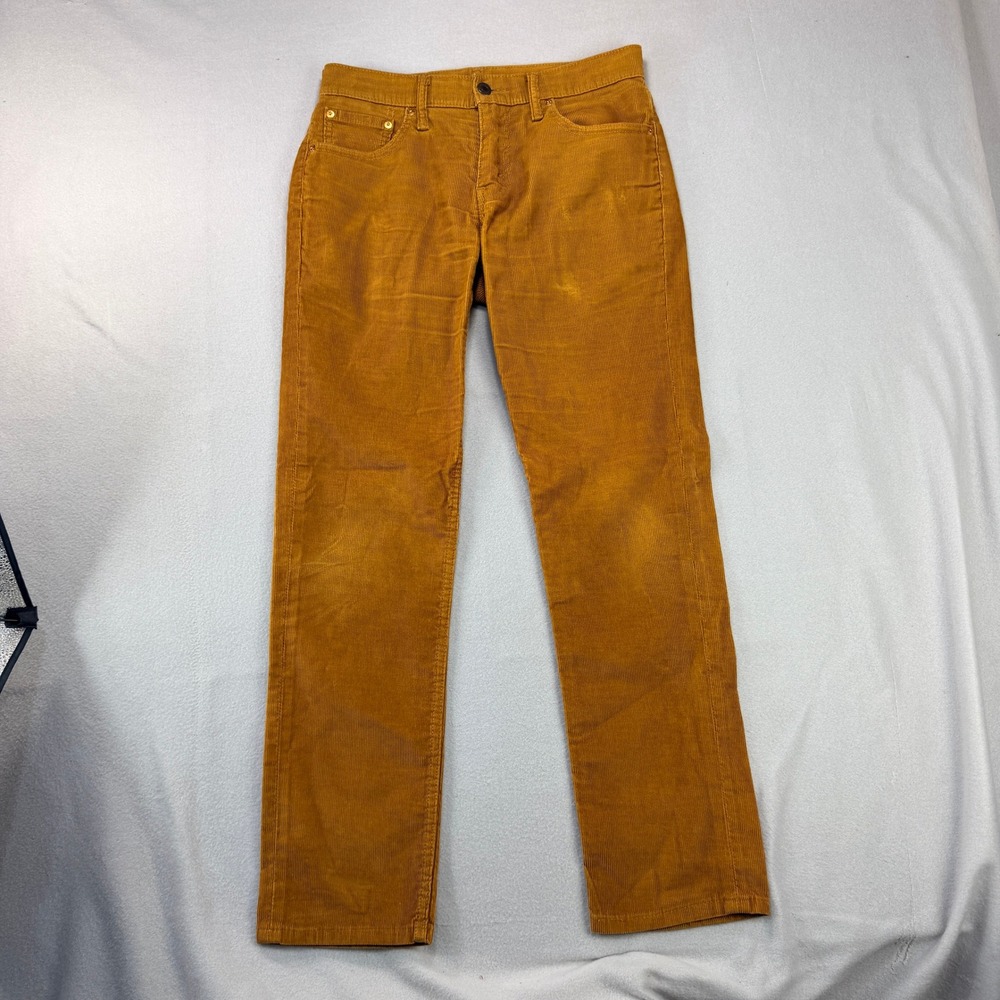 Levis 511 Slim Fit Corduroy Pants Mens 29x30 Mustard Yellow Ochre Stretch